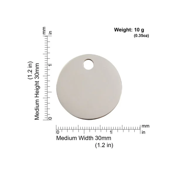 medaille identification ronde - Forestpets37