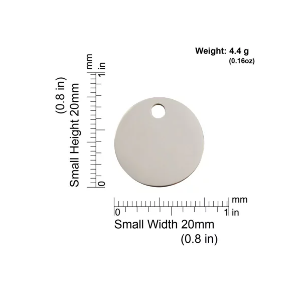 medaille identification ronde - Forestpets37