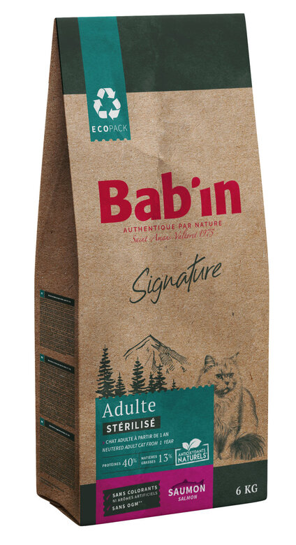 Bab'in - Croquettes Saumon pour Chat Stérilisé - 6 Kg - forest pets 37